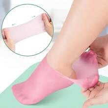 2pcs Silicone Foot Spa Socks For Dry Cracked Feet, Silicone Moisturizing Socks For Women, Foot Care Silicone Socks, Spa Gel Socks Foot Care After Pedicure (5 Colors Assorted, Fits Up To Size 8.5)- Hydrating Gel Moisturizer For Dry, Cracked Feet - Relaxing Massage, Softening Pedicure Tool - A Perfect Mother's Day Gift Set