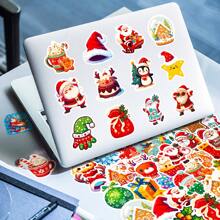 50入組聖誕老人防水DIY創意貼紙，適用於筆記型電腦、桌上型電腦、手機、平板電腦、吉他、桌面、杯子、旅行、摩托車、汽車等配件上貼 - 彩色 - 查看 3