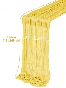 1 cái/5 cái khăn trải bàn xếp ly màu vàng 90*180cm, 1 cái 90*340cm, khăn trải bàn gấp gọn, khăn trải bàn trang trí, thích hợp cho các dịp lễ, sinh nhật, đám cưới, lễ hội, Halloween, Giáng sinh, năm mới 2025, trang trí bàn ăn, phòng tiệc tại nhà, khăn trải bàn, khăn trải bàn trang trí. - Màu vàng - Xem 6