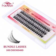 FADVAN 1/6pcs 60PCS 3Rows Diy Premade Fan Lash Extensions 10/20/30/40D 8-14mm 0.07mm Thickness Eyelash Bundles Cluster Russian Volume Fans Soft Grafting Lashes Supplies Individual Natural Eyelash Extensions Eyelashes Cluster Lashes