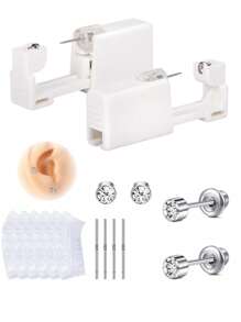 12Pcs Disposable Ear Piercing Kit With Studs - Complete Set For Safe And Easy At-Home Ear Piercing, 316L Surgical Stainless Steel Piercing Gun Kit For Women Man - Multicolor - View 6