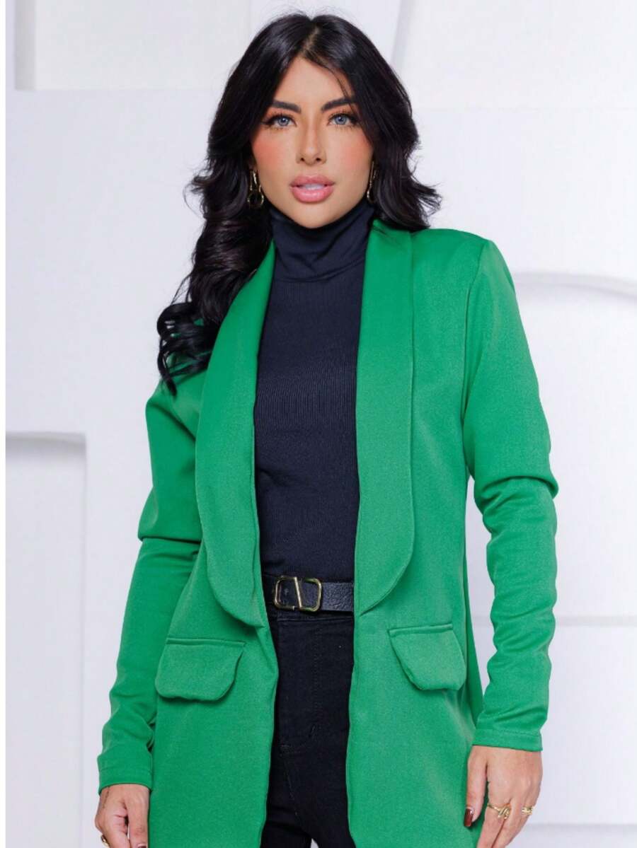 Women Blazers - 綠色 - 查看 1