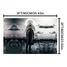 Fighting Demons Flag Hip-Hop Music Tapestry Banner For Bar Beer House College Dorm Room Man Cave Tailgates And Parties - Multicolor - View 7