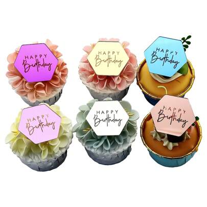 6 件圣诞标语图案蛋糕装饰