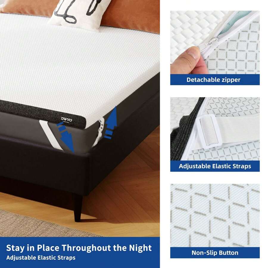 Sturdum 3 Inch Twin Full Queen Size Gel Memory Foam Infused Mattress