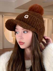 1pc Women's Winter Ear Warmer Plush Hat For Casual Outdoor Activities Like Cycling, Windproof, Thickened, Stylish And Versatile Baseball Cap With Fleece, Suitable For Daily Use - Multicolor - View 19