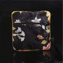 Luxury Chinese Silk Embroidery Wallet Bag Floral Printed Pouch For Coin, Ring And Towel Storage, Random Pattern - Multicolor - View 11