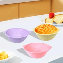 1pc Silicone Toast Baking Tray, Foldable Bread Baking Tool, High Temperature Resistant Fermentation Basket Mold, 4 Color Options - Multicolor - View 2