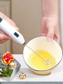 Electric Milk Frother Handheld Mixer - Mini Kitchen Stainless Steel Milk Frother Electric Frother Handheld Battery Operated Coffee Maker - Egg Whisk Milk Foamer For Coffee Mini Frother For Coffee - Multicolor - View 5