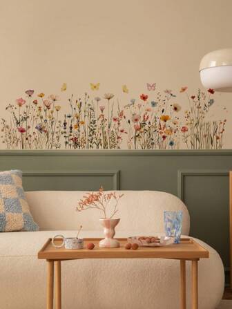 mama look 1 pieza Hermosos adhesivos de pared con plantas y flores para dormitorio, sala de estar, sofá, pared de fondo o zócalo, decoración extraíble de PVC, calcomanía, adhesivo de pared, calcomanía de vinilo para decoraciones del hogar, artículos de decoración de primavera para refrescar su hogar, adhesivos de decoración de ramas, regalos de cumpleaños y graduación