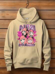 Men Hoodies - 米色 - 查看 1