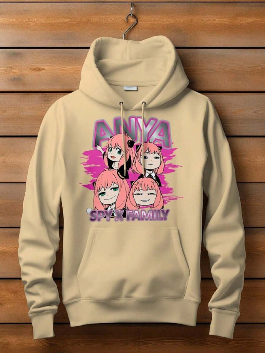 Men Hoodies - 米色 - 查看 1