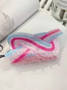1pc Women's Hair Claw Clip, Summer New Style, Cute Acrylic Cartoon Printed Hair Claw, High-End, Versatile, Elegant Hair Accessories Valentine's Day,Claw Clips,Hair Jaw Clip,Hair Clutch
