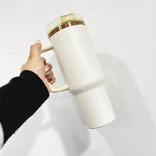 25pcs, USA Warehouse 40oz Mix Colors Powder Coated Copper Plated Handle Tumbler Colorful Blank Double Wall Stainless Steel Insulated 40oz Tumbler With Handle And Lid And Straw Hot Selling 40 Ounce Copper Plating Underneath Stainless Steel Water Bottle Car Travel Coffee Mug Cups For Laser Engrave Custom Logo
