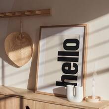1入組「Hello」印花，時尚壁畫，復古字體海報，中性藝術，畫廊牆藝術，牆面帆布藝術裝飾 - 彩色 - 查看 9