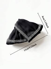 topshiny 1 件法式缎面蝴蝶结水钻发夹，复古优雅发夹，适合女士情人节发夹发夹发夹发夹发夹 - 彩色 - 查看 3