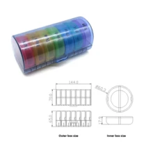 Pill Box 14-Cell 7 Day Dispenser 2 Times A Day Portable Travel Pill Box, Pill Case - Multicolor - View 10