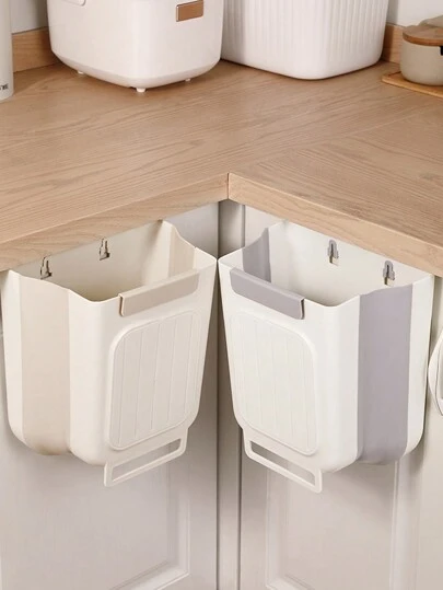1 Pc Foldable Garbage Bin In Kitchen, Household Cabinet, Hanging Garbage Storage Without Bending Down, Thickened Large Caliber Garbage,Organization And Storage