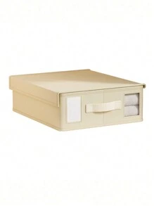 1pc Quilt Storage Bag, Bed Sheet Organizers And Storage, Foldable Organizer Box For Linen Closet, Sheets Organizing, Bedding Storage Container, Gray, Bedroom Wardrobe Organizer, Drawer Organizer For Home, Foldable Bedding And Blanket Storage Box, Bedroom Accessories, Home Organization And Storage Supplies Bag For School School Accessories School Stuff - Multicolor - View 11