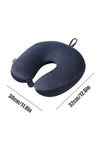 1 Pc Travel Neck Pillow , Memory Foam Pillow Support Pillow,Neck Trip Headrest Soft Office Travel ,Neck Flight Pillow Snap Strap Soft Cover ,Luxury Compact Lightweight Quick Pack For Camping,Sleeping Rest Cushion,For Flight, Car, Train, Boat And Bus - Sleeping Aid - Navy Blue - View 6