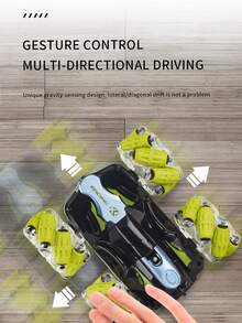 New 2.4G Remote Control Stunt Car Toy, Double-Sided Driving With Music & Lights, Random Color For Accessories - Multicolor - View 12