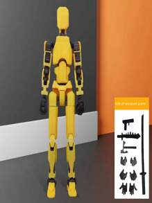 3D Printed Lucky 13 Jointed Doll, Multi-Colored And Adjustable - Multicolor - View 16