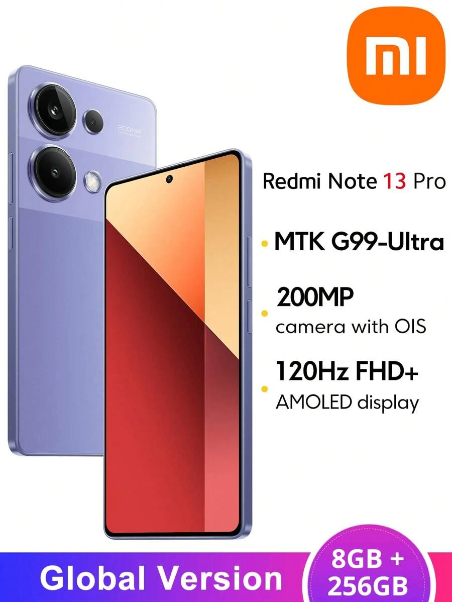 Mi Redmi Note 13 Pro Global Version 8GB+256GB Smartphone Ultra-Clear ...