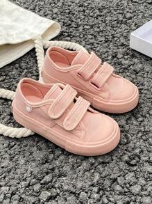 OPOEE 儿童帆布鞋,春秋季,韩版风格,简约,男女童款,时尚,低帮,休闲,运动,经典,百搭,儿童滑板鞋 - 粉色 - 查看 6