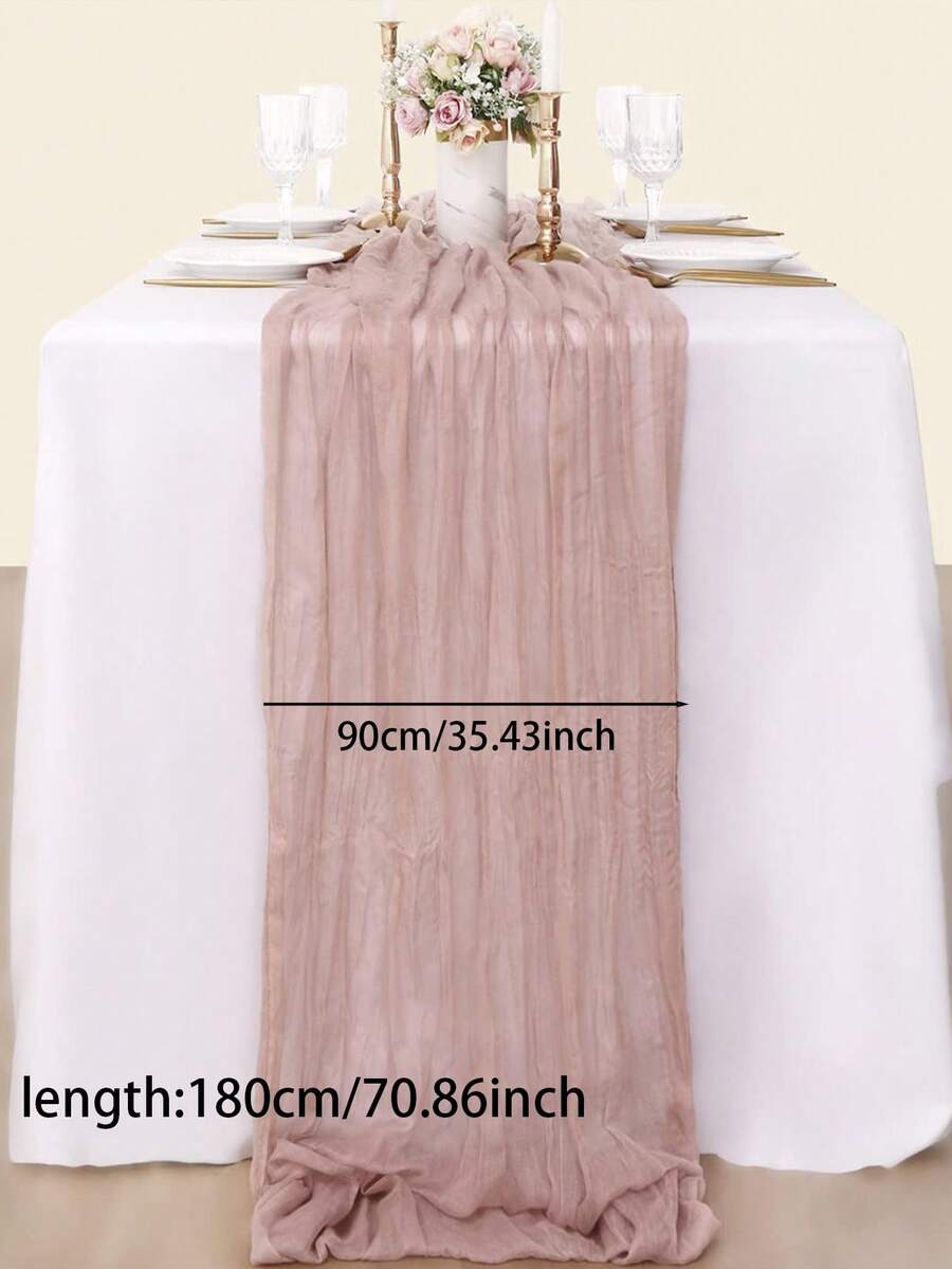 1pc Cheesecloth Table Runner Gauze Boho Rustic Cheese Cloth Table