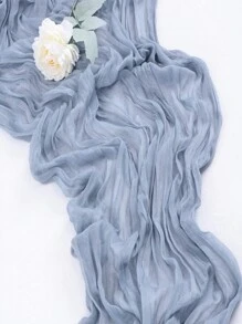 1pc Cheesecloth Table Runner Gauze Boho Rustic Cheese Cloth Table Runner For Baby Shower Decoration Wedding Easter Summer Table Runner Baby Shower Family Decorations Gifts - Multicolor - View 9