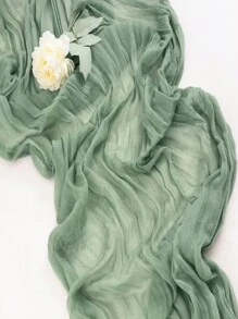 1pc Cheesecloth Table Runner Gauze Boho Rustic Cheese Cloth Table Runner For Baby Shower Decoration Wedding Easter Summer Table Runner Baby Shower Family Decorations Gifts - Multicolor - View 10