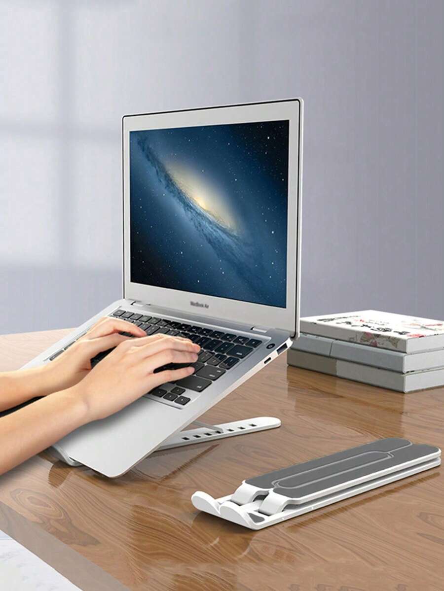 1 soporte plegable para PC, soporte para computadora - Blanco - Ver 1