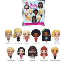 Barbie 1 件官方*3D 卡通动漫人物神秘散装袋夹钥匙扣随机一位超级明星或其他人物，可作为生日和周年纪念礼物送给朋友 - 粉色 - 查看 3