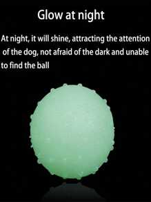1pc Pet Toy Dog Toy Solid TPR Light-Up Rubber Ball With Elasticity, Bite Resistant, Training And Interactive Toy For Dogs - White - View 3
