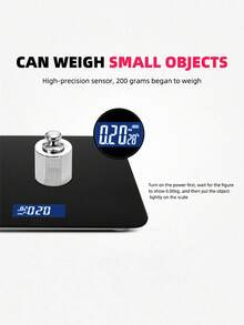 Digital Body Weight Bathroom Scale Smart Scale Step-On Technology With Easy Read LCD, Perfect Digital Home Scale, Black Highly Accurate Scale For Body Weight, Black - Black - View 6