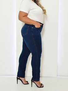 Plus Size Jeans - Rửa tối - Xem 3