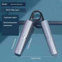 1pc Metal Hand Gripper, Anti-Slip Heavy-Duty Forearms Exerciser, Hand Strengthener For Muscle And Hand Training (50LB-200LB) - Multicolor - View 7