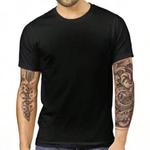 Men T-Shirts - 黑色 - 查看 2