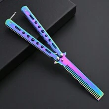 Butterfly Knife Style Comb Toy, Suitable For Daily Life Hairstyling Design - Style 1 - View 12