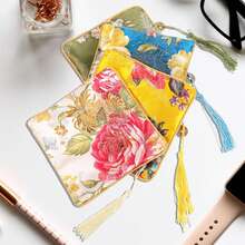 Luxury Chinese Silk Embroidery Wallet Bag Floral Printed Pouch For Coin, Ring And Towel Storage, Random Pattern - Multicolor - View 10
