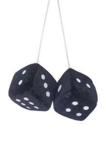 2pcs Plush Dice Car Accessories, Suitable For Vehicles, Colorful Plush Fabric Decor - one-size - View 8