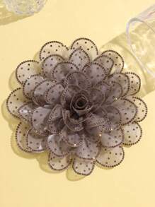 14 厘米夸张奢华多层 3D 面料大花胸针，带水钻，完美适合正式场合情人节情人节礼服配饰别针用于衣服包饰学校办公室配饰衬衫夹克珠宝圣诞节万圣节衣服别针有趣可爱的教师礼物 - 彩色 - 查看 20