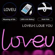 1 tấm biển hiệu đèn neon tình yêu, đèn neon hình trái tim tình yêu XOXO Rose, dùng pin hoặc USB, trang trí để bàn hoặc treo tường, kích thước 13,5 x 5,11 inch (34,5 x 13 cm) - trắng - Xem 23