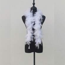 1pc Turkey Chandelle Feather Boa For Women Costume Dress Up Accessory Carnival Party Dancing Holiday Christmas Tree Bachelorette Decors Crafting DIY Wedding Centerpieces Concert Pet And Home Decoration - Feather Boa - View 12