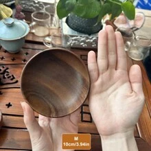 1件圓形實心紅木托盤，精緻餐盤碗，水果、零食與堅果的完美伴侶，耐用且易清潔，家居裝飾，餐桌擺設，家庭聚會、派對、野餐等場合的絕佳選擇，適用於生日、婚禮、週年紀念、洗禮、單身派對、聖誕節（多尺寸可選） - 原木色 - 查看 14
