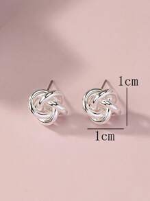 1對復古扭曲幾何鏈子流蘇耳環，適用於派對、假期和慶祝活動，作為女友禮物，時尚多用珠寶適合優雅女士 - 扭曲打結 - 查看 6