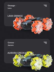 New 2.4G Remote Control Stunt Car Toy, Double-Sided Driving With Music & Lights, Random Color For Accessories - Multicolor - View 9