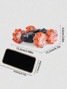 New 2.4G Remote Control Stunt Car Toy, Double-Sided Driving With Music & Lights, Random Color For Accessories - Multicolor - View 10