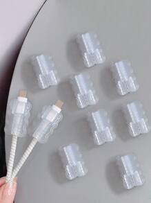 Anti-Break And Anti-Open Glue Transparent Data Cable Protector Charger Protector - Clear - View 1