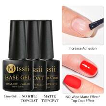 5pcs Gel Nail Polish Set 7ml Acrylic No-Acid Primer Nail Prep Dehydrator Nail Art Set No Need Of UV LED Lamp With Gel Base And Top Coat , Matte Top Coat Gel Polish Set, Scrub Brightening Effect Seal For Gel Nails And Gel Nail Polish Gel Nail Degreaser , Soak Off UV LED Gel Nail Polish Manicure Kit Nail Supplies Nail Art DIY Home Salon Gift For Women - 彩色 - 查看 11